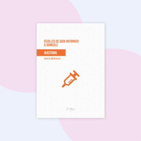 Bloc de 50 feuilles de soins infirmier - INJECTIONS
