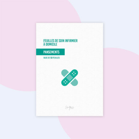 Bloc de 50 feuilles de soins infirmier - PANSEMENTS